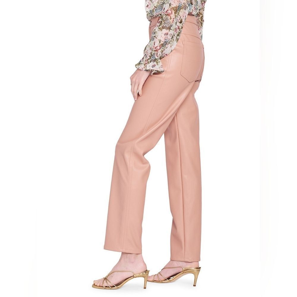 NWOT En Saison Lana Vegan Leather Pants in Pink Size XS Faux Light Anthropologie - Picture 4 of 8